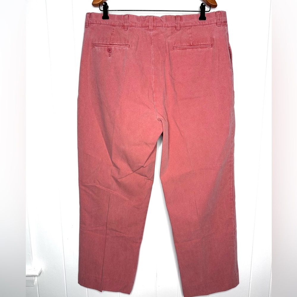 Vintage Great Point Pleated Pink Cotton Canvas Pants Trousers - Picture 11 of 11
